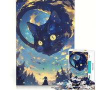 Puzzle da 1000 pezzi "Gatto gigante nel cielo", gioco pratico, interazione genitore-figlio, collezione d'artista, opera d'arte 38x52cm