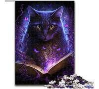 Puzzle da 1000 pezzi "Gatto Magico" in legno, perfetto per decorare la casa o l'ufficio, ideale come regalo di Natale 50x75cm, decorazione artistica fai da te, perfetto regalo di compleanno