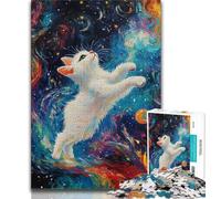 Puzzle da 1000 pezzi "Gatto nello spazio" per adolescenti, giocattolo educativo ideale come regalo per tutta la famiglia, 50x75cm