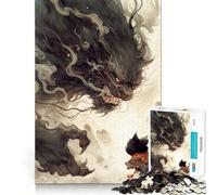 Puzzle da 1000 pezzi "Gatto nero contro demone",con disegni accuratamente ritagliati,gioco stimolante per la mente,facile da giocare,regalo di compleanno ideale per chi ama pensare 50x75cm