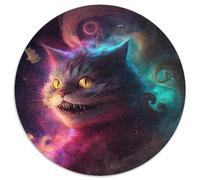 Puzzle da 1000 pezzi "Gatto" Puzzle rotondi da 1000 pezzi per adulti per decorazioni per la casa, allenamento del cervello e regali per le feste 67,5x67,5 cm