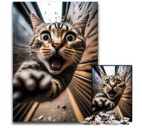 Puzzle da 1000 pezzi "Gatto randagio in libertà", in legno, perfetto per decorazioni per la casa, compleanni, feste e regali, 50x75CM/19,68x29,52 pollici.