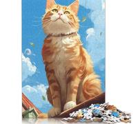 Puzzle da 1000 pezzi "Gatto Soleggiato" per adulti, difficoltà alta, rafforza le relazioni tra i membri della famiglia, 1000 pezzi (75x50 cm)