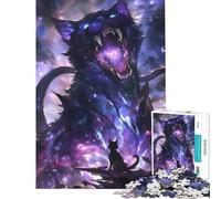 Puzzle da 1000 pezzi Gatto spaventoso che sogna Puzzle da 1000 pezzi Decorazione per la casa Giocattolo perfetto Decorazione per è ideale come regalo (38x26cm)