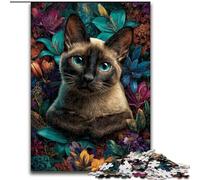 Puzzle da 1000 pezzi "Gatto tra i fiori" per adulti, un regalo perfetto per il divertimento in famiglia (dimensioni 26x38cm)