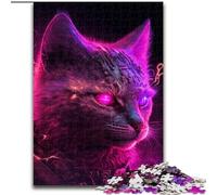 Puzzle da 1000 pezzi "Gatto umano punk", per età 14+, adatto per coppie, attività divertenti a casa, regalo di compleanno, regali da viaggio (dimensioni 50x75cm)