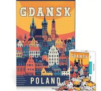 Puzzle da 1000 pezzi Gdansk in Poland | Difficile Sfida educativa impegnativa Adatto per la decorazione della scrivania 75x50cm