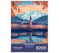 Puzzle Da 1000 Pezzi Geneva, Switzerland Cityscape Puzzle Per Adulti Giochi Rilassanti Sfida Difficile Divertimento A Casa Attività, 70x50cm/1000pcs