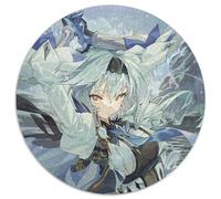 Puzzle da 1000 pezzi Genshin Impact di Eula Lawrence,puzzle rotondi da 1000 pezzi per adulti,design intricato per adolescenti,decorazioni fai da te e divertimento che stimola il cervello,67,5x67,5 cm.