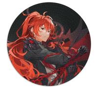 Puzzle da 1000 pezzi Genshin Impact Diluc Puzzle rotondi da 1000 pezzi per adulti, Halloween, Pasqua, Capodanno 67,5x67,5 cm