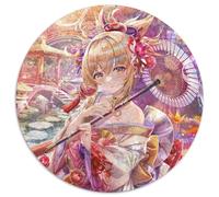 Puzzle da 1000 pezzi Genshin Impact Yoimiya, puzzle rotondo da 1000 pezzi per adulti, attività educativa per le abilità cognitive, miglioramento delle abilità cognitive, 67,5x67,5 cm