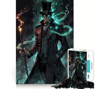Puzzle da 1000 pezzi "Gentiluomo mistico con bastone e magia" per adulti, gioco di logica e svago, bordo liscio, regalo perfetto (38x26cm)