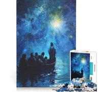 Puzzle da 1000 pezzi "Gesù e i discepoli in barca" gioco rompicapo rilassante e stimolante per l'intelletto regalo di compleanno regalo 38x52cm