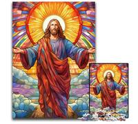 Puzzle da 1000 pezzi "Gesù nel cielo", puzzle difficile per adulti e adolescenti, serata di giochi in famiglia, idea regalo stimolante per il cervello, 26X38CM/10,23x14,96 pollici.