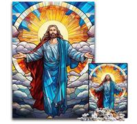 Puzzle da 1000 pezzi "Gesù nel cielo", puzzle impegnativo, attività divertente per tutta la famiglia, sfida mentale, regalo perfetto per adolescenti, 26X38CM/10,23x14,96 pollici.