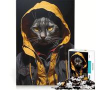 Puzzle da 1000 pezzi "Ghetto Cat", gioco rilassante, antistress divertente, regalo per amici e familiari 38x26cm