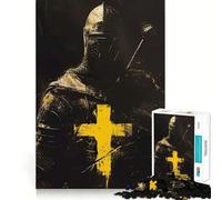 Puzzle da 1000 pezzi giallo neon spirituale per adulti, gioco per esercitare la mente, divertimento casual, taglio di precisione, regalo artistico 38x52cm