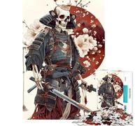 Puzzle da 1000 pezzi Giappone Sakura Adornato Ronin Sfida da completare Difficile Gioco educativo Adatto a persone dai 14 anni in su (38x52cm)