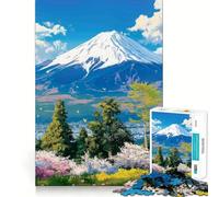 Puzzle da 1000 pezzi "Giardino del Monte Fuji giapponese" per adolescenti gioco di abilità per allenare la mente ideale per momenti di condivisione con taglio di precisione e pezzo da collezione