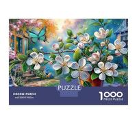 Puzzle da 1000 pezzi "Giardino delle fiabe" con illustrazione floreale fantasy, per giochi educativi per adulti, decorazioni per la casa, sfide ad alta difficoltà di compleanno, 38x26 cm