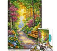 Puzzle da 1000 pezzi "Giardino fiorito" per adulti, gioco per famiglie, antistress, sfida difficile, collezione di artisti, belle arti (50x75cm)