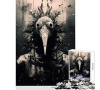 Puzzle da 1000 pezzi giocattolo da parete con dottore della peste demoniaca ottimo regalo per i giochi gioco pratico con poster abbinato e foglio di quiz dimensioni 38x52cm
