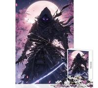 Puzzle da 1000 pezzi giocattolo educativo guerriero samurai giapponese regali di Babbo Natale segreto giochi rilassanti con poster abbinato e foglio di quiz dimensioni 38x52cm