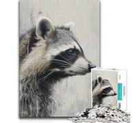 Puzzle da 1000 pezzi, giocattolo educativo per l'apprendimento del procione stravagante, per bambini dai 14 anni in su, 38x26cm