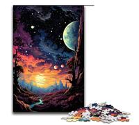 Puzzle da 1000 pezzi giochi educativi colorati psichedelici altopiano stellare universo puzzle per adulti puzzle in legno per divertimento in famiglia e serata di giochi 75x50 cm