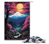 Puzzle da 1000 pezzi giochi educativi puzzle giapponesi con vista notturna sulla foresta puzzle in legno per adulti per divertimento in famiglia e serate di gioco 1000 pezzi (75x50 cm)