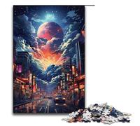 Puzzle da 1000 pezzi giochi educativi puzzle psichedelici colorati di Tokyo al neon puzzle per adulti puzzle in legno per divertimento in famiglia e serata di giochi 1000 pezzi (38x26 cm)