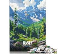 Puzzle da 1000 pezzi, gioco di carte illustrative del Parco Nazionale di Banff, Canada, gioco educativo, sfida, giocattolo, come regalo di Natale, 38x26 cm/1000 pezzi