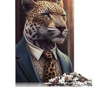 Puzzle da 1000 pezzi, gioco di puzzle con tuta da giaguaro, vestiti di animali, puzzle di carta, gioco educativo, sfida, giocattolo come regalo di Natale, 38x26 cm/1000 pezzi