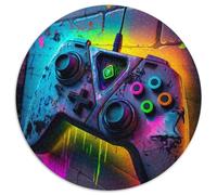 Puzzle da 1000 pezzi, gioco di puzzle in carta color neon, fai da te, decorazione stimolante per il cervello, regali per le vacanze (67,5x67,5cm)