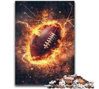 Puzzle da 1000 pezzi, gioco educativo di rugby con fiamme, giocattolo, decorazione da parete, regali unici per compleanno e Natale, 26x38cm