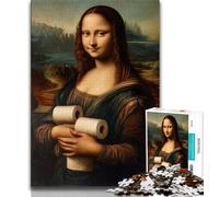 Puzzle da 1000 pezzi Gioconda astratta, sfida difficile antistress, ogni pezzo è unico - gioco divertente e stimolante per tutta la famiglia (75x50cm)