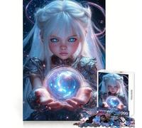 Puzzle da 1000 pezzi "Giovane mago con sfera di cristallo" per adulti, stimolante per la logica, ideale per momenti di svago e per creare un'atmosfera magica Regalo festivo (50x75cm)