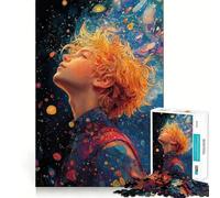 Puzzle da 1000 pezzi "Giovane uomo che guarda le stelle" - Stimola la concentrazione - Divertente - Tecnologia di taglio laser avanzata - Gioco per la mente da viaggio - Idea regalo (38x52cm)