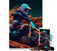 Puzzle da 1000 pezzi Giovane uomo in motocross per adulti Pensa,allenati e gioca Incastra bene i pezzi,non si staccano alleviare lo stress (38x52cm)