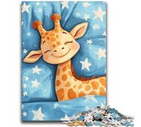 Puzzle da 1000 pezzi "Giraffa addormentata" per adulti e adolescenti, gioco stimolante e per famiglie con pezzi completamente interconnessi e di forma casuale (38x52cm)