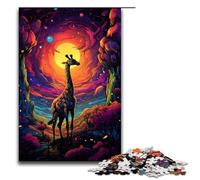 Puzzle da 1000 pezzi giraffa colorata puzzle per adulti e bambini puzzle in legno giocattolo educativo antistress 1000 pezzi (75x50 cm)