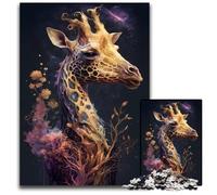 Puzzle da 1000 pezzi "Giraffa da favola" in cartone per adulti, perfetto per adolescenti e collezionisti, ideale come decorazione per la casa e regalo da viaggio, 26X38CM/10,23x14,96 pollici.