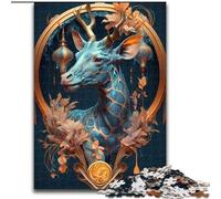 Puzzle da 1000 pezzi "Giraffa Incantesimi" per adulti, dimensioni 26x38cm, perfetto per adolescenti e collezionisti, ideale come decorazione per la casa e regalo da viaggio.