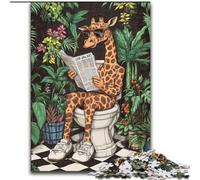Puzzle da 1000 pezzi "Giraffa nel water" per adulti, modello da assemblare, ideale come regalo per tutta la famiglia, adatto per bambini di età compresa tra 26 e 38cm