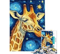 Puzzle da 1000 pezzi "Giraffa Notte Stellata" - Sfida Educativa - Gioco per Facilitatori - Adatto a Persone dai 14 anni in su (38x52cm)