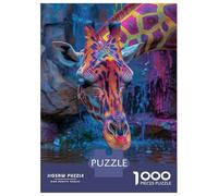 Puzzle Da 1000 Pezzi Giraffe Drinking Water Puzzle Per Adulti Gioco Rompicapo Vacanza A Casa Ammazzare Il Tempo Offerta Come Regalo Per Tutta La Famiglia 38x26cm/1000pcs