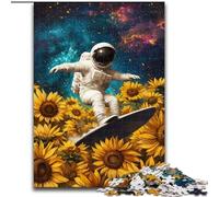 Puzzle da 1000 pezzi "Girasole Astronauta" per adulti e ragazzi, gioco stimolante e interazione tra genitori e figli in famiglia (50x75cm)