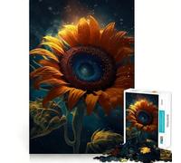 Puzzle da 1000 pezzi "Girasole, Buco Nero, Spazio" per adulti, gioco stimolante e divertente, taglio preciso, regalo speciale 38x26cm