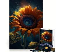 Puzzle da 1000 pezzi "Girasole, Buco Nero, Spazio" per adulti, gioco stimolante e divertente, taglio preciso, regalo speciale 38x26cm
