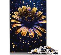 Puzzle da 1000 pezzi Girasole Cosmico Dorato per Adulti, Difficoltà: Rafforza i rapporti tra i membri della famiglia, 1000 pezzi (75x50 cm)
